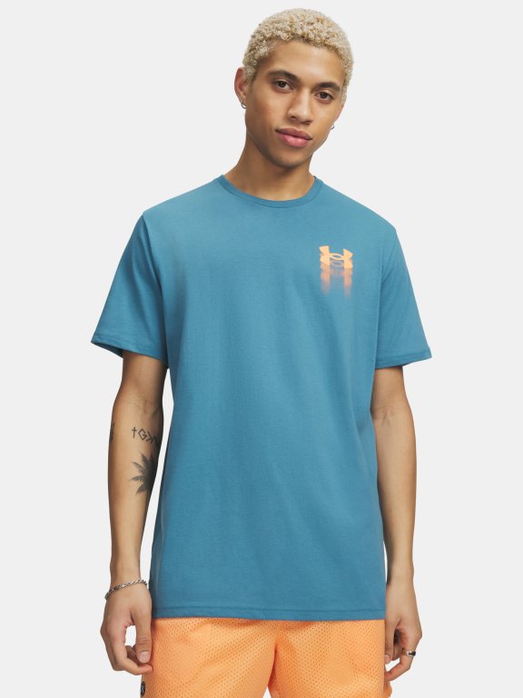 Футболка Under Armour Blur Logo SS Man Blue