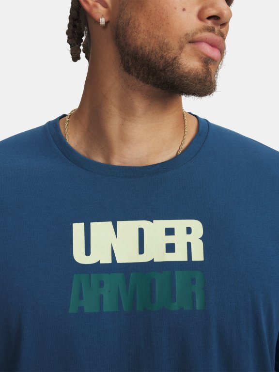 Футболка Under Armour Block Logo SS Man Blue