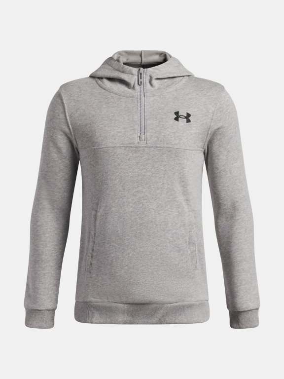 Худі Under Armour Rival Lw 1/4 Zip Hoodie Jr green/grey