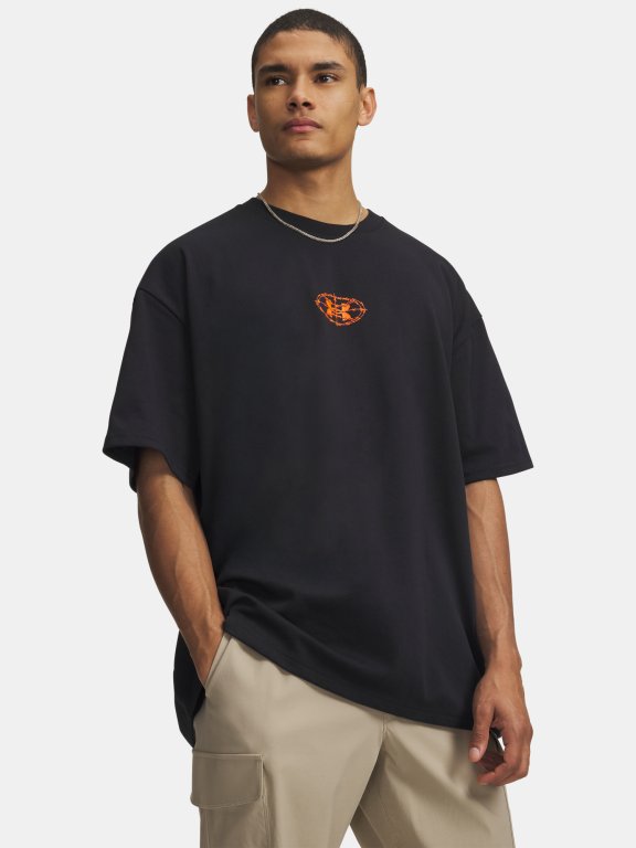 Triko Under Armour Hwt Hoops Photoreal SS Man Black