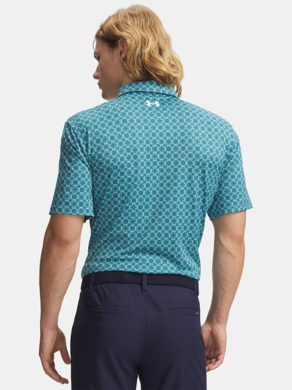 Футболка Under Armour Matchplay Printed Polo Man Blue