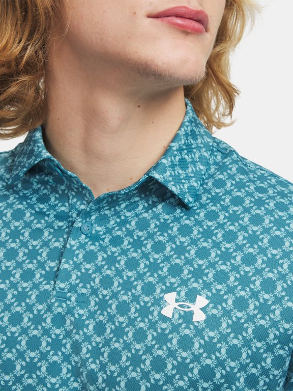 Футболка Under Armour Matchplay Printed Polo Man Blue
