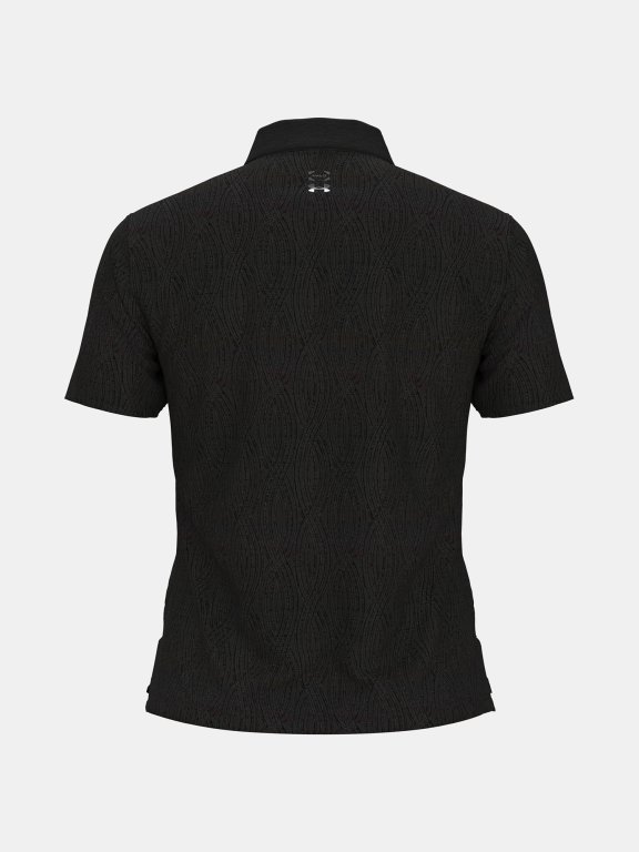 Triko Under Armour Halo Bonded Jacquard Polo Wmn Black