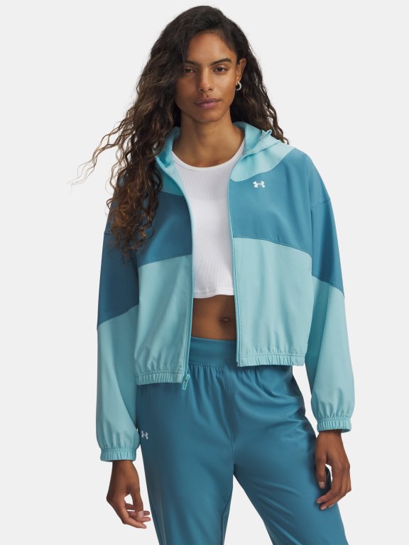 Синя куртка Under Armour Rival Woven Jkt HD Wmn