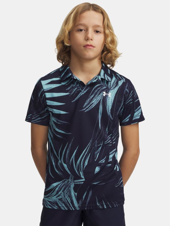 Футболка Under Armour Matchplay Printed Polo Jr Blue