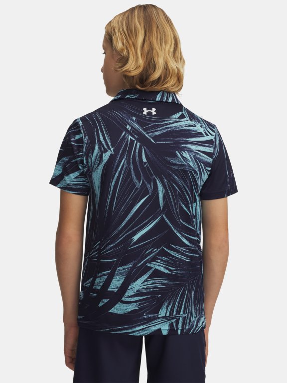 Футболка Under Armour Matchplay Printed Polo Jr Blue