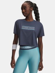 Triko Under Armour Tech Branded Crop SS Wmn Grey