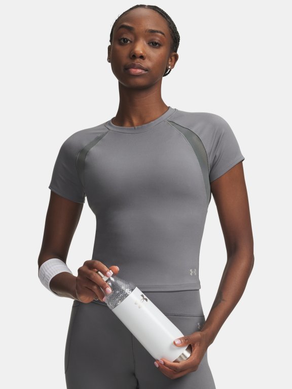 Футболка Under Armour Motion Mesh SS Wmn gray green