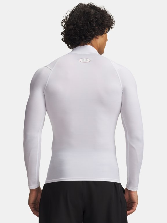 Футболка Under Armour HG Elite Comp Mock LS Man white