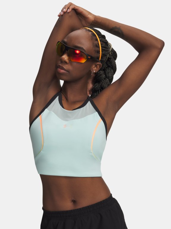 Under Armour Velociti Elite Crop Tank Wmn gray green