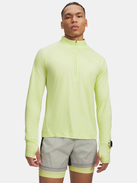 Футболка Under Armour Explore Trail Run 1/2 Zip Man gray green