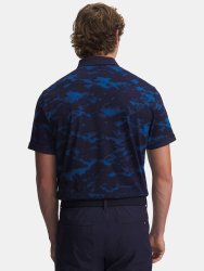 Футболка Under Armour ArmourDry Print Rib Polo Man Blue