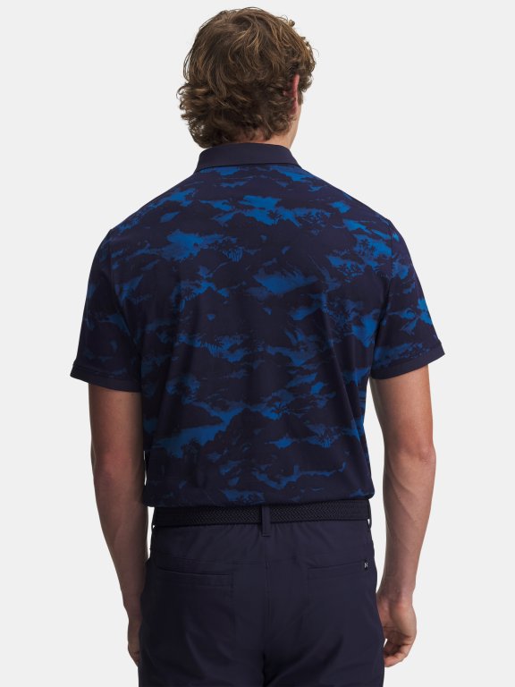 Футболка Under Armour ArmourDry Print Rib Polo Man Blue