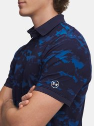 Футболка Under Armour ArmourDry Print Rib Polo Man Blue