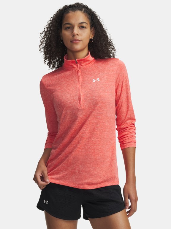 Футболка Under Armour Tech 1/2 Zip- Twist Wmn Red