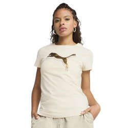 Футболка Puma ESS Metallic Tee W - бежево/золота
