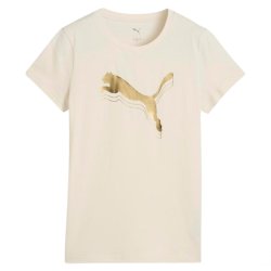 Футболка Puma ESS Metallic Tee W - бежево/золота