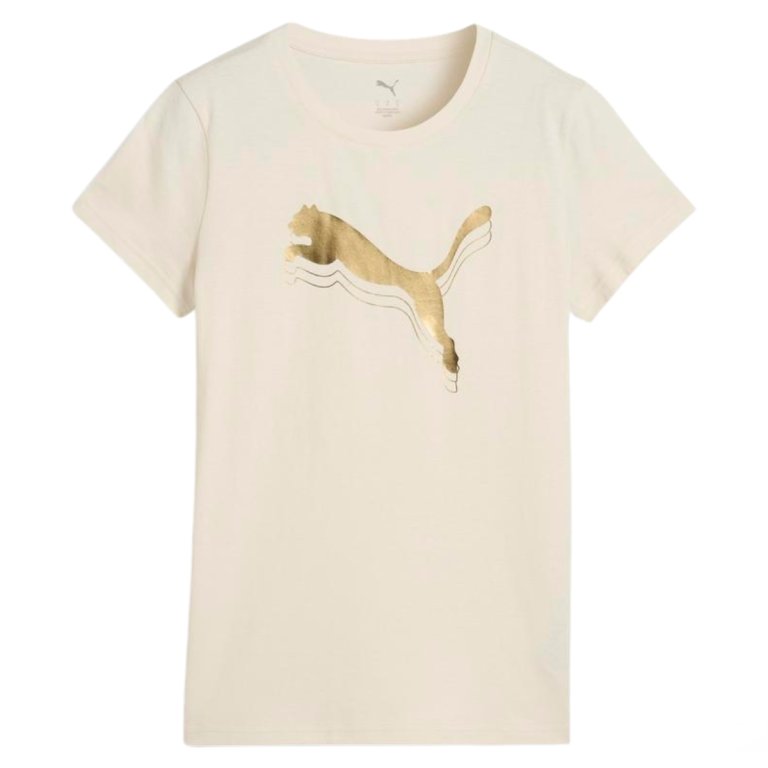Футболка Puma ESS Metallic Tee W - бежево/золота