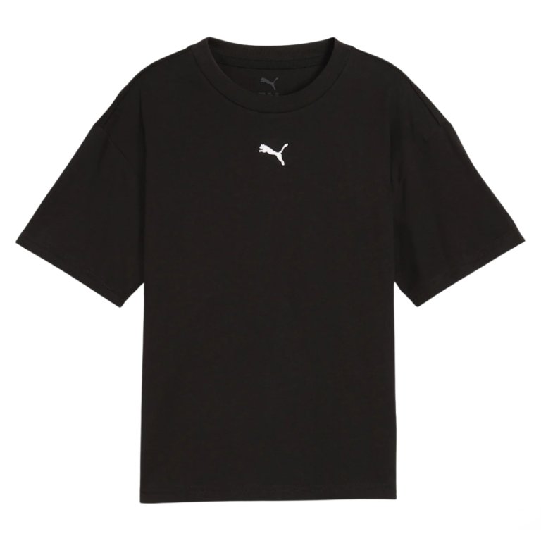 Футболка Puma ESS Centered Cat Logo Boxy Tee J - чорна
