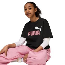 Футболка Logo Puma ESS 2 Color No. 1 Short Length Tee J - рожева