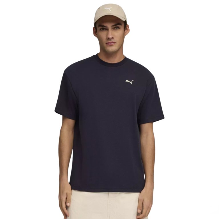 Tričko Puma ESS Elevated Relaxed Tee M - tmavě modrá