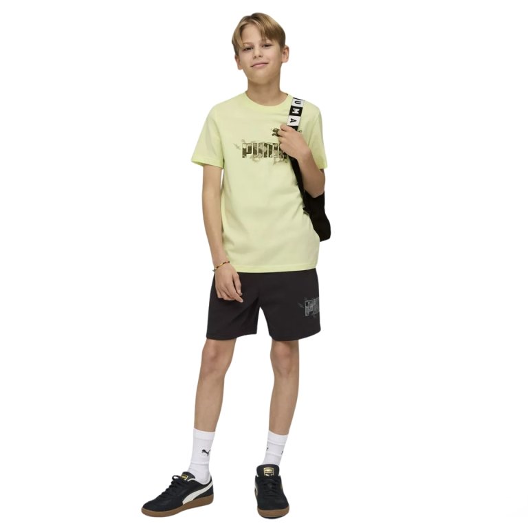 Футболка Puma ESS Camo Tee J - світло-зелена
