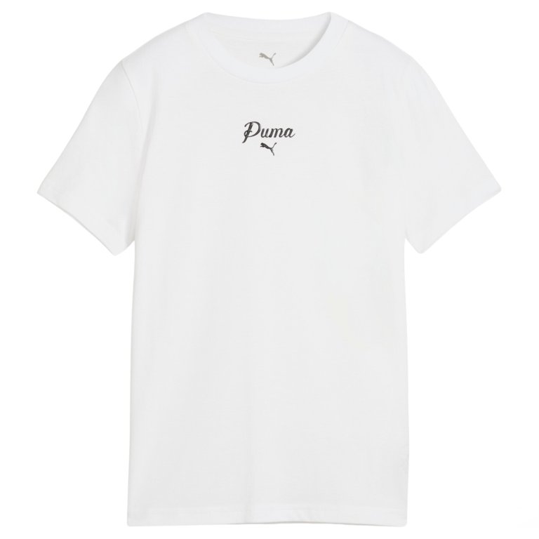 Футболка Puma ESS Script Tee J - біла