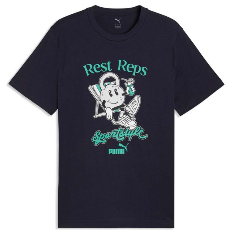 Футболка Puma Graphic Quote Tee M - темно-синя