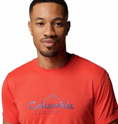Футболка Columbia Zero Rules™ Light SS Graphic Crew M - червона
