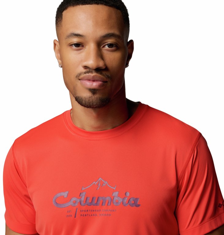 Футболка Columbia Zero Rules™ Light SS Graphic Crew M - червона