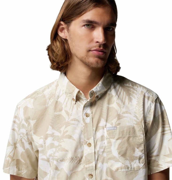 Сорочка Columbia Rapid Rivers™ Printed Short Sleeve Shirt M - бежево/біла