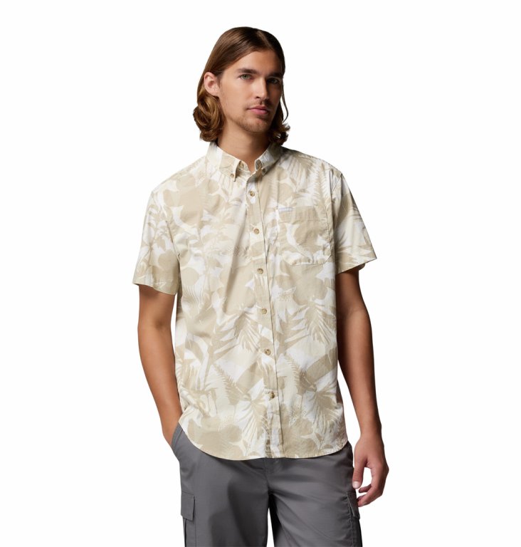 Сорочка Columbia Rapid Rivers™ Printed Short Sleeve Shirt M - бежево/біла
