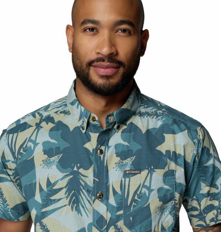 Сорочка Columbia Rapid Rivers™ Printed Short Sleeve Shirt M - синя