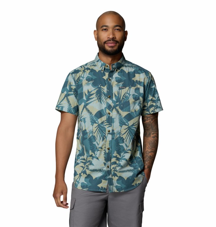 Сорочка Columbia Rapid Rivers™ Printed Short Sleeve Shirt M - синя
