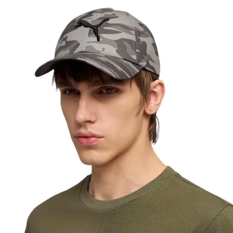 Кепка Puma Ess Elevated AOP BB Cap - темно-зелена