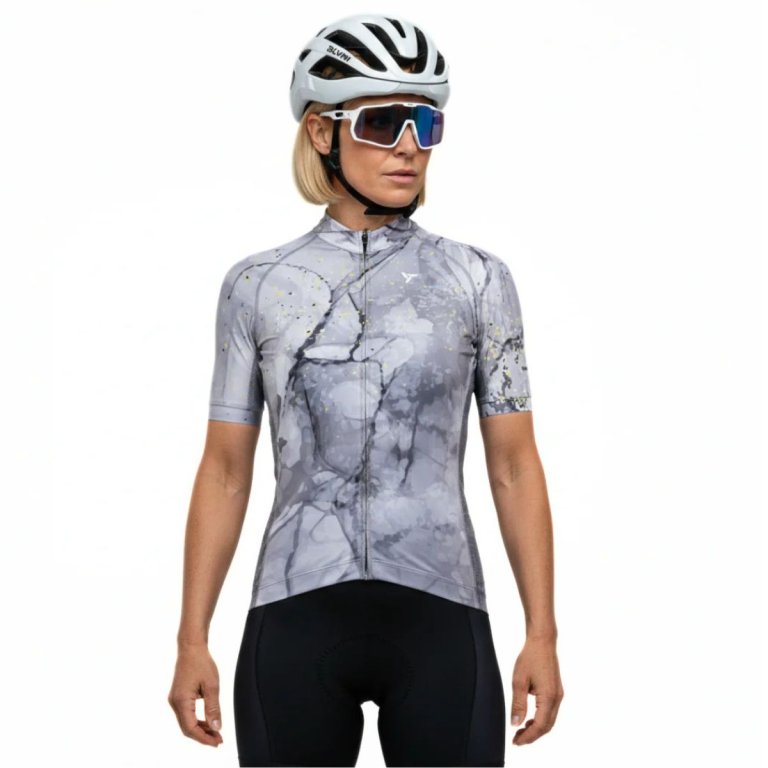 Cyklistický dres Silvini Calnia WD2412 W - šedý/čierny
