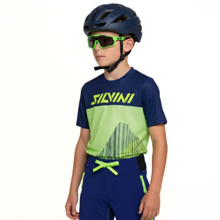 Kraťasy Cyklo Silvini Acri CP2649 J - modrá/zelená