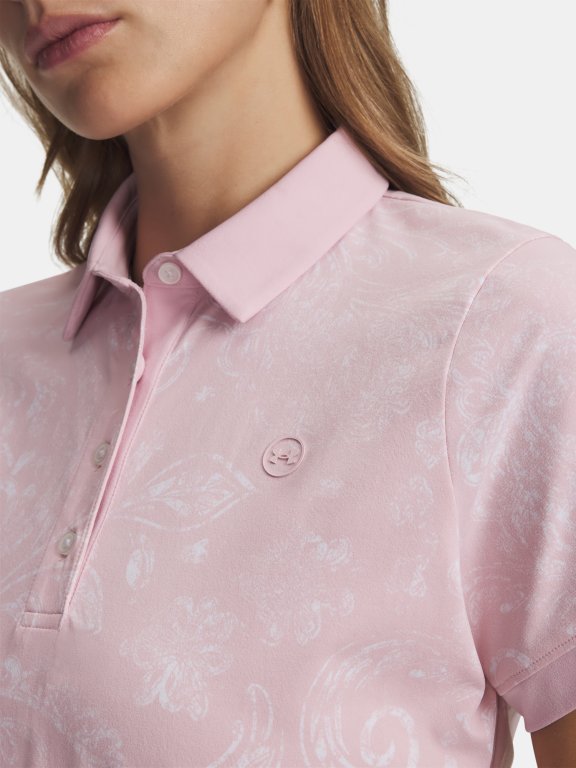 Футболка Under Armour ArmourDry Printed Polo Wmn Pink