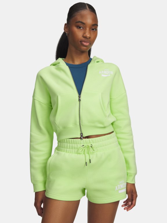 Толстовка Under Armour Icon Fleece Nov FZ Wmn gray green
