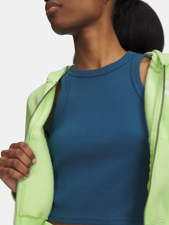 Толстовка Under Armour Icon Fleece Nov FZ Wmn gray green