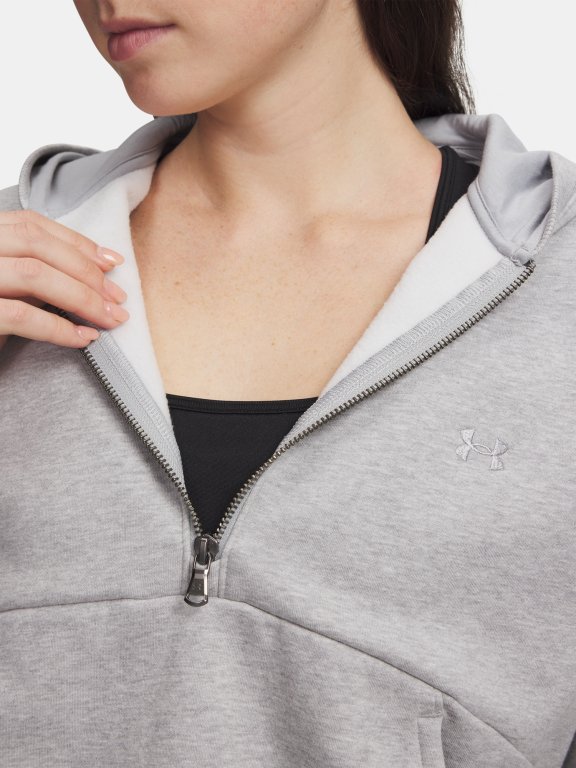 Толстовка Under Armour Icon Fleece HZ Hoodie Wmn green/grey