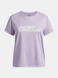 Футболка Under Armour Tech Twist Wdmk Logo SS Jr фіолетова