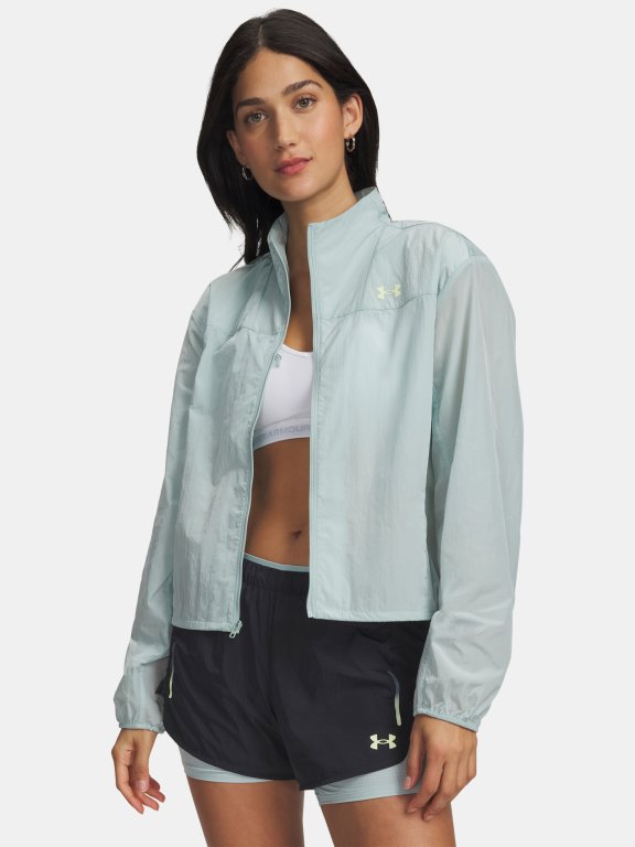 Куртка Under Armour Explore Trail Run Wind Jckt Wmn Blue Jacket