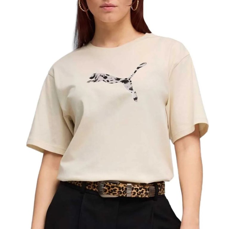 Футболка Puma ESS Graphic Animal Relaxed Tee W - бежева
