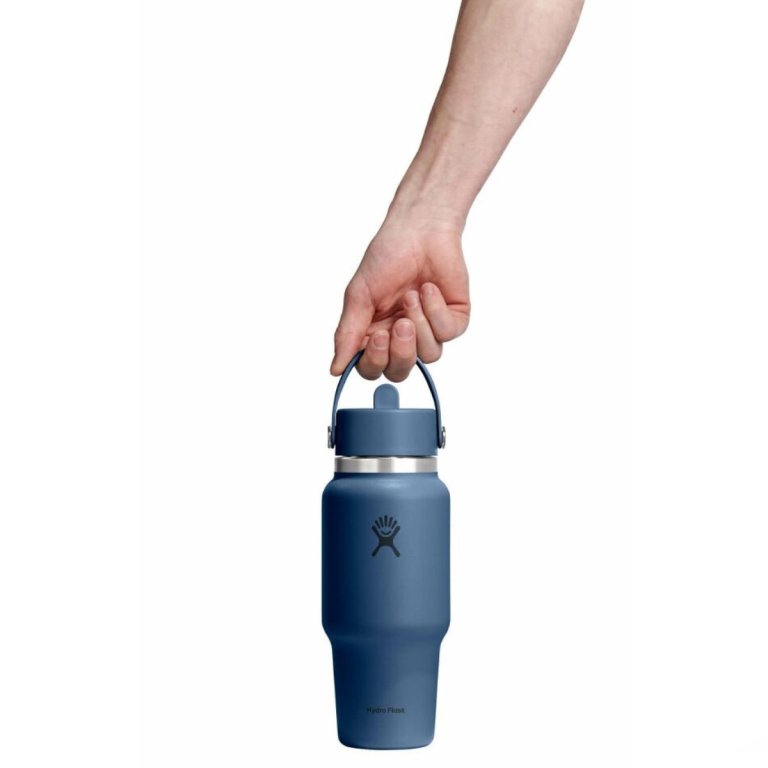 Wide Flex Straw Travel Bottle Hydro Flask 24 унції (709 мл) - синя