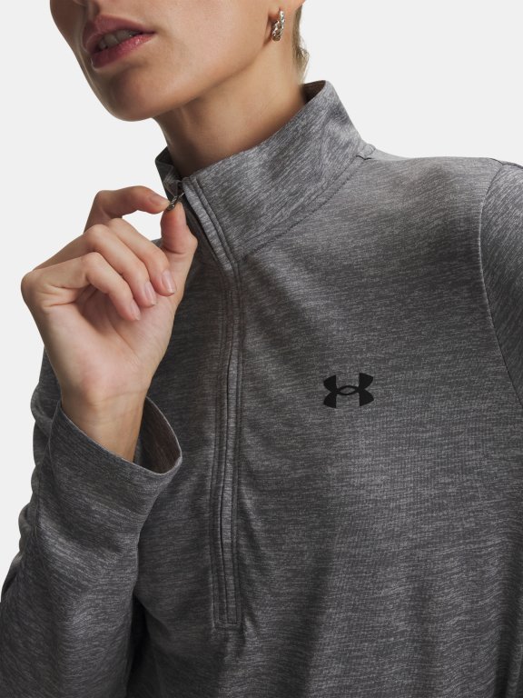 Футболка Under Armour Tech 1/2 Zip- Twist Wmn gray green