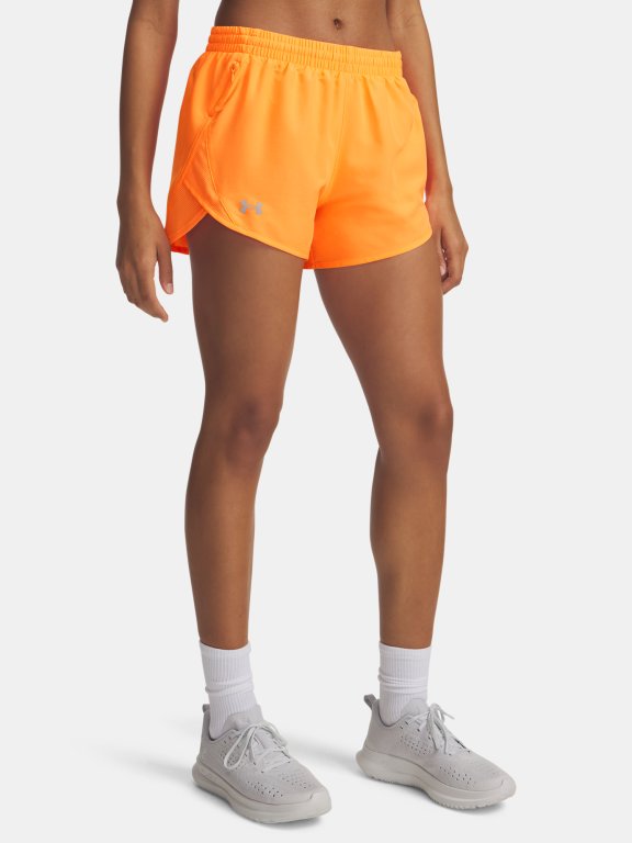 Шорти Under Armour Fly By 3'' Wmn помаранчеві