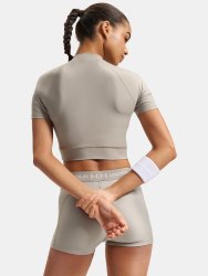 Under Armour HeatGear Crop Mock SS Wmn Brown