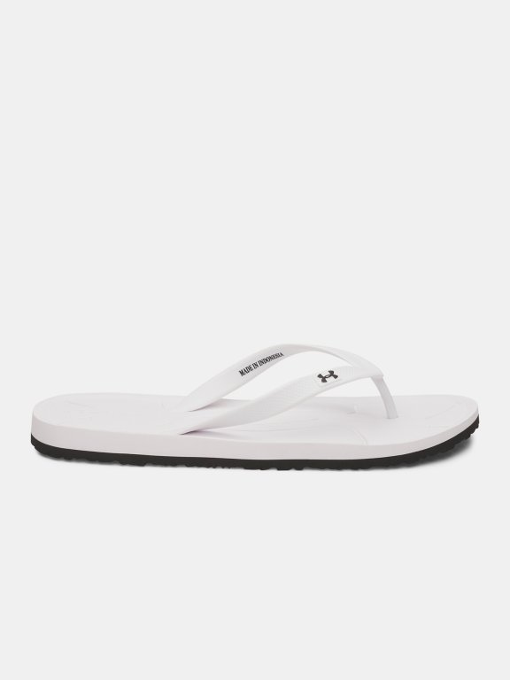 White Under Armour Sarasota Man White Slippers