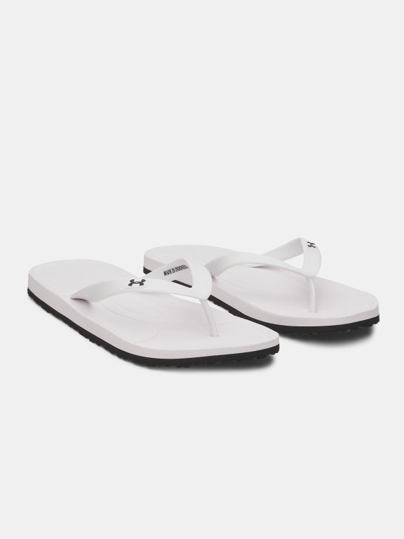 White Under Armour Sarasota Man White Slippers